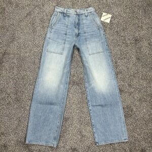 NEW Mother Superior The Quartet Breaker Skimp Women 25 Denim Wide Leg High Rise